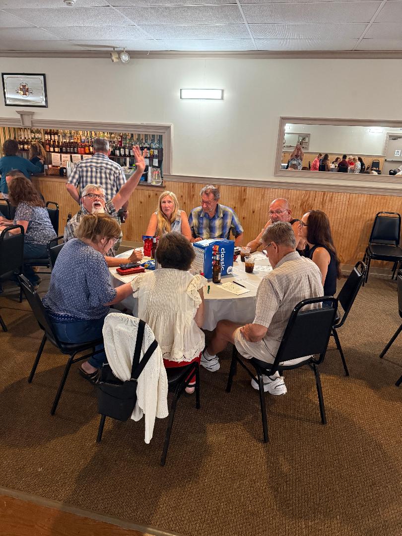 The Bailey table at Music Bingo Night, July 2026